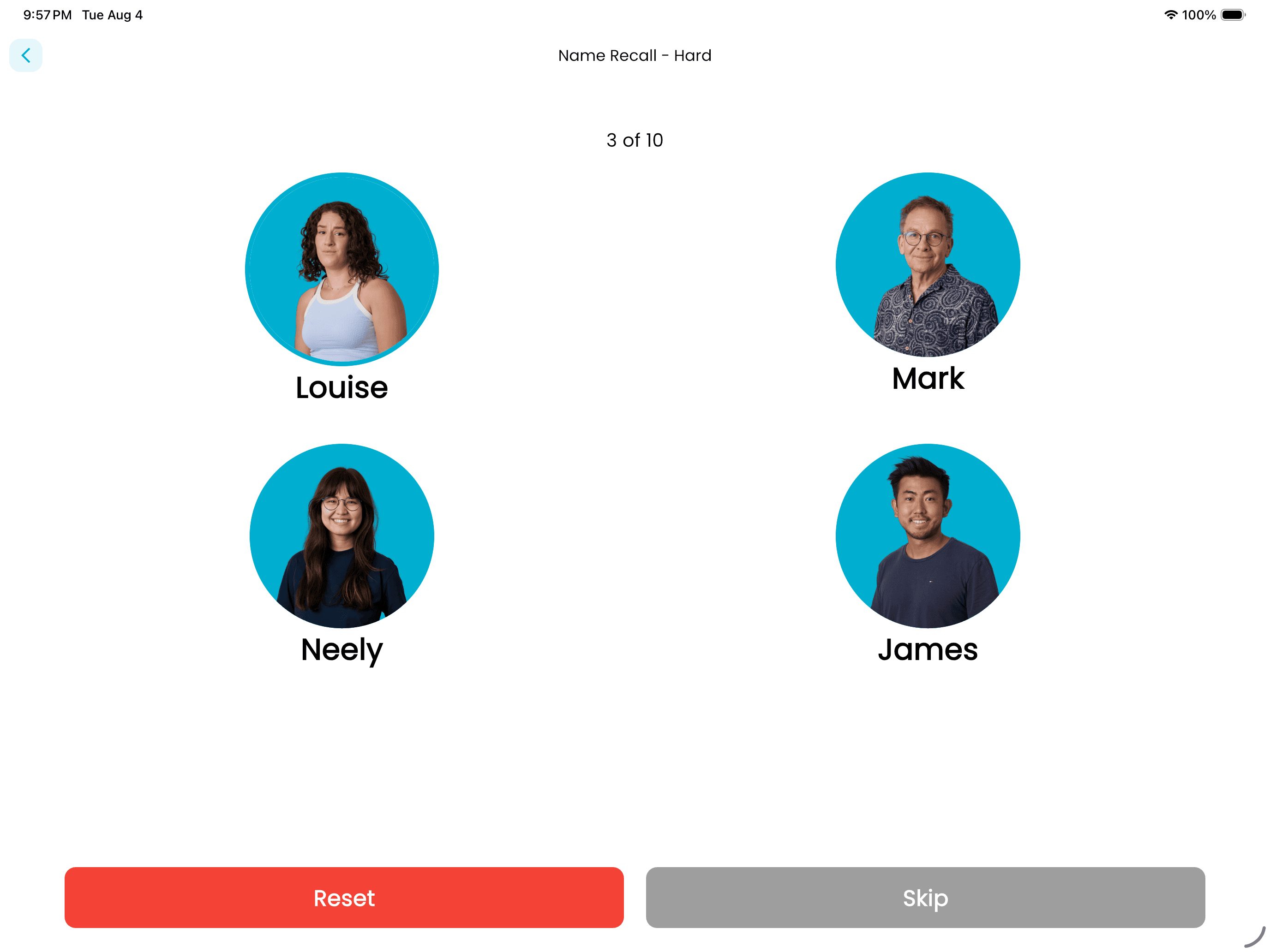 Name & Face Memory Recall